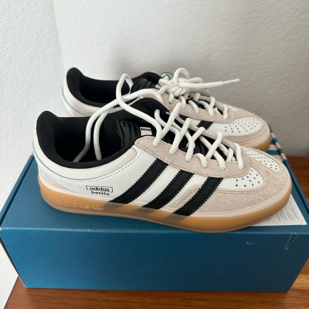 Adidas Bad Bunny Gazelle Indoor Sneakers in Cream and Tan